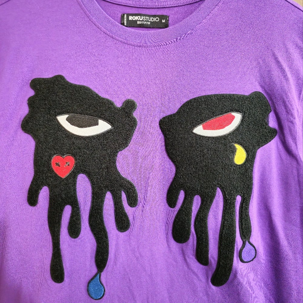 Roku Studio Tear Dripping Tee Purple - Picture 2 of 8